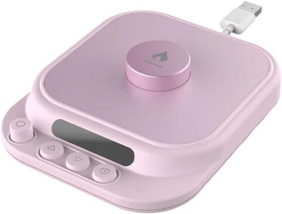 VHV-Koffiewarmer - Mokverwarmer - Bekerwarmer - Warmhoudplaatje - 5 temperatuurstanden - Elektrisch - Voor bureau, kantoor en thuis - Voor koffie, thee en melk - Roze