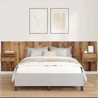 vidaXL - Hoofdeinde - Met - Kast - 3 - st - Oud - Hout - Bewerkt - hout