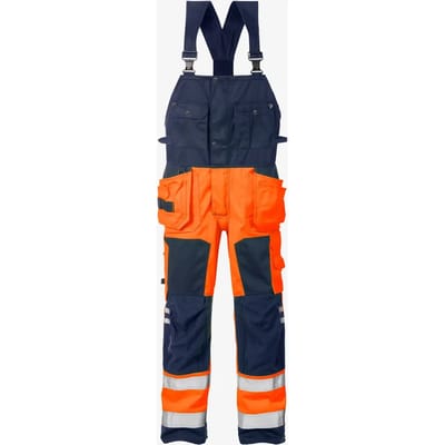 Fristads Hi Vis Amerikaanse Overall Klasse 2 1014 Plu - Hi-Vis oranje/marineblauw - C64