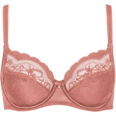 Bruin-rode beugel bh Lisca Evelyn B - E - Bruin - Maat - 90C