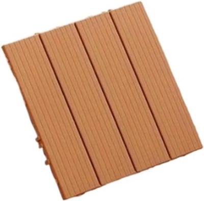 Vloertegels - Modulaire tegels - Buitenruimte inrichten - Geventileerd ontwerp - 10 stuks - Houtkleurig