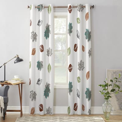 Blad Abstracte Loofgordijnen voor Slaapkamer Woonkamer Raamgordijnbehandelingen Jaloezieën Keuken Huisdecoratie Gordijnen 135W x 60H(cm) x1 white