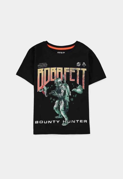 Disney Star Wars - The Mandalorian Boba Fett - Bounty Hunter Kinder T-shirt - Kids 122 - Zwart