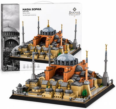Baraka Treasures Islamitische Bouwset - Bouwstenen Set - Bouwspeelgoed - Bouwblokken - Islamitisch Cadeau - Eid Cadeau - 1434 Bouwstenen - Hagia Sophia