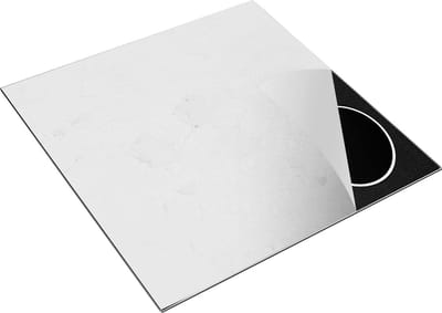Chefcare Inductie Beschermer Witte Muur - Beton - 78x78 cm - Afdekplaat Inductie - Kookplaat Beschermer - Inductie Mat