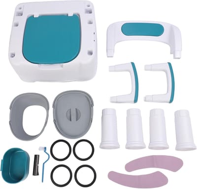 Draagbaar Nachtkastje - Mobiel Toilet - Thuiszorg Mobiliteit - 100kg Capaciteit - 54 x 50 x 64 cm - Blauw