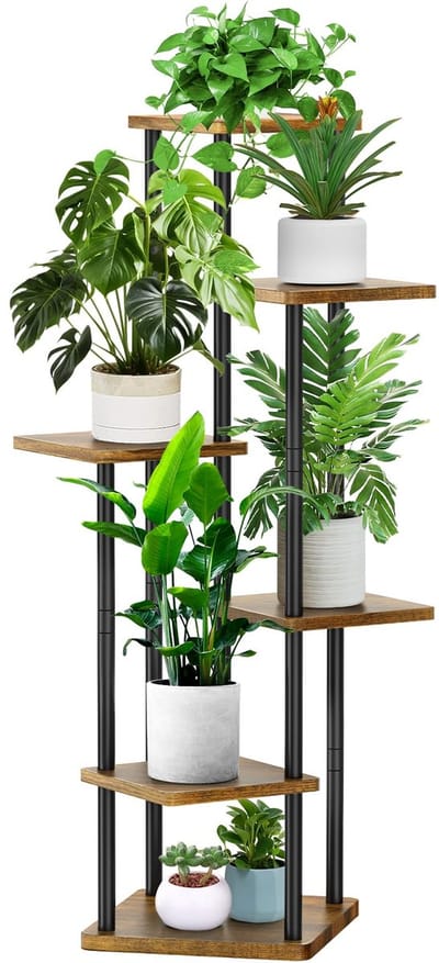 Unyqoos® Binnen- en Buiten Plantenstandaard met 6 Lagen voor Optimaal Ruimtegebruik en Decoratie