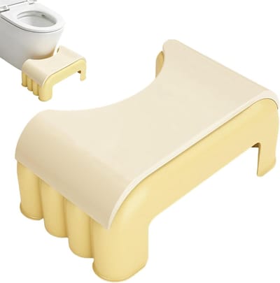 Toilet Krukje - Poep Krukje - Natuurlijke Houding - Antislip Basis - 39x24x39 cm - Geel