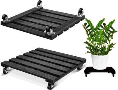 2 stuks plantenrollers met 360° zwenkwielen - Heavy Duty Rolplank voor Binnen en Buiten