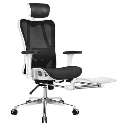 ALFORDSON Ergonomische bureaustoel met gaaslening, 3D-armleuningen en kantelbare functie.