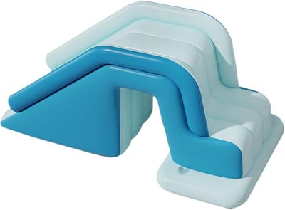 Opblaasbare Glijbaan - Opvouwbaar Speelgoed - Buiten Recreatie - Antislip Ontwerp - 26 kg