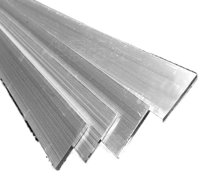 Aluminium platte balk - Legering strip - Constructie projecten - Duurzaam materiaal - 500 mm lengte - Aluminium