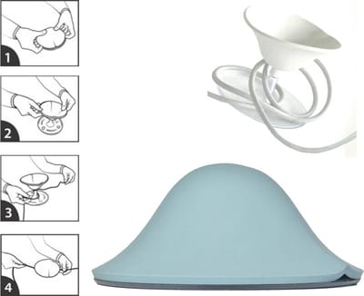Snoerwinder - Cable Kiss - ijs blauw / licht blauw - Flexibel kunststof - Ø13 cm x H 5,5 cm