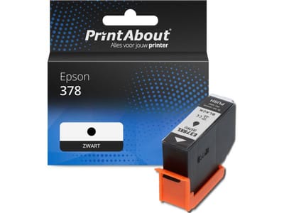 PrintAbout huismerk Inktcartridge 378 (C13T37814010) Zwart Geschikt voor Epson