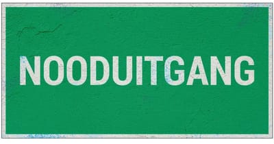 Nooduitgang bord | Forex Re materiaal | 20 x 10 cm