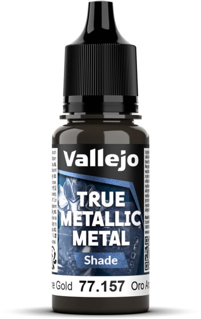 Vallejo Hobbyverf Acrylverf - 77157 True Metallic Metal - Shade - Arkanisch Goud - Acryl - Verf flesje - 1x 18 ml