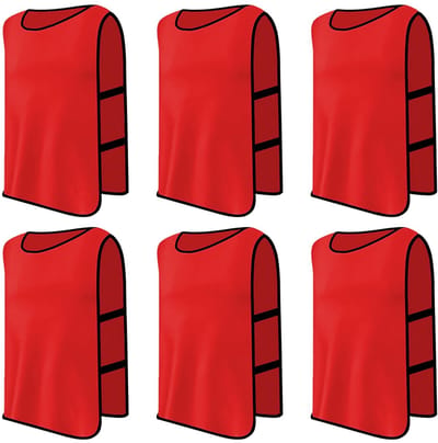 Dailygoods- Lijfjes 6 Stuks - Sport Trainingslijfjes - Mesh Bibs - Voetbal/Basketbal - Heren/Dames - Ademend/Vochtabsorberend - Sportshirts