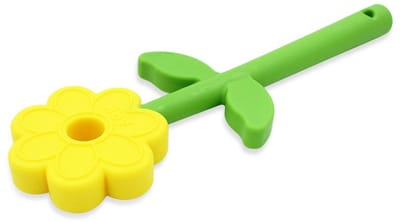 ARK Therapeutic kauwspeelgoed Flower Wand geel sensorisch speelgoed.