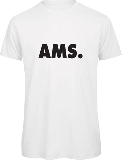 T-shirt wit L - AMS - zwart - soBAD. | Amsterdam | Unisex | T-shirt heren | T-shirt Dames