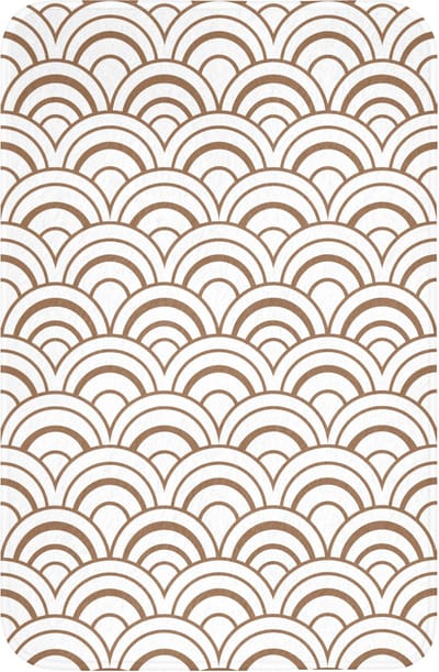 WC mat 40x60 cm - Antislip - Klassiek - Motief - Terracotta - Toiletmat - Vloermat - Douchemat - Toilet tapijt - Toiletmatten