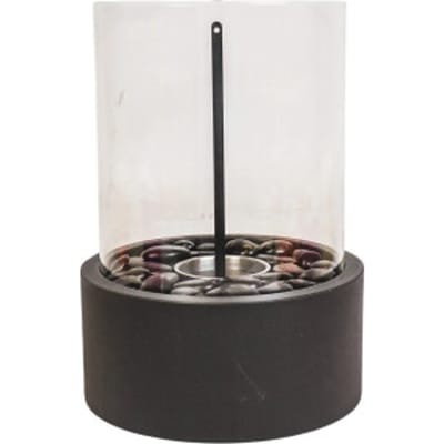 Housevitamin Bio Ethanol Tafelhaard - Rond - Rookvrij - 21x21x28 cm - Voor Binnen & Buiten - Zwart