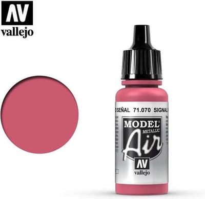 Vallejo Hobbyverf Acrylverf - 71070 Model Air Turn Signal Red - Metallic - Acryl Verf flesje - 17 ml
