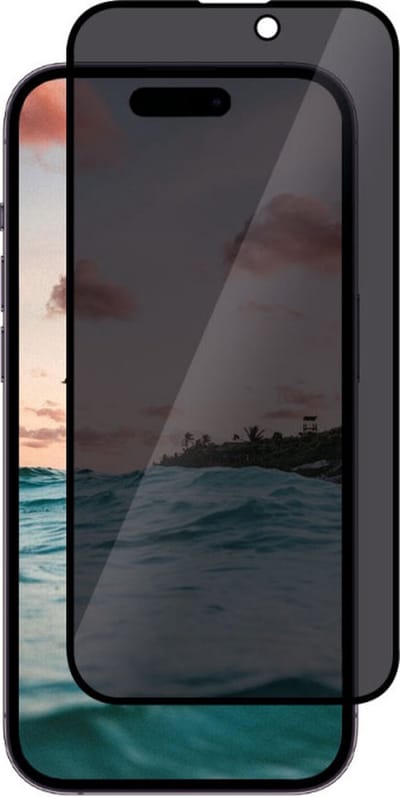 Casecentive - Privacy Glass Screenprotector 3D full cover - Glasplaatje - iPhone 14 Pro