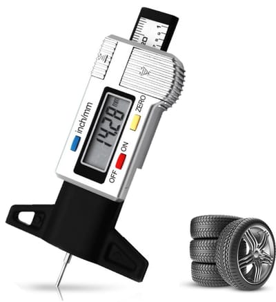 Hexinex - Digitale Bandenprofielmeter - Profieldiepte - zilveren-Doe De Bandencheck