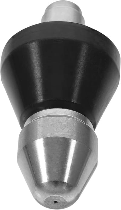 Tuinslang Ontstopper Mondstuk - Rioolreiniger Accessoire - Afvoer Ontstoppen - Roestvrij Staal - 3.5x3.5x7cm - Zilver