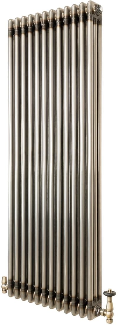 Kolomradiator - 3-kolom 1500x560 mm - ruw metaal - incl. kraan