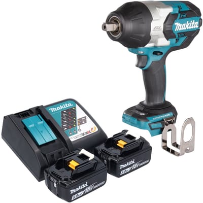 Makita DTW 1004 RT accu slagmoersleutel 18 V 1050 Nm 1/2" borstelloos + 2x oplaadbare accu 5.0 Ah + lader