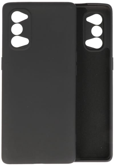 Hoesje Geschikt voor de Oppo Reno 4 5G - Fashion Color Backcover Telefoonhoesje - Zwart
