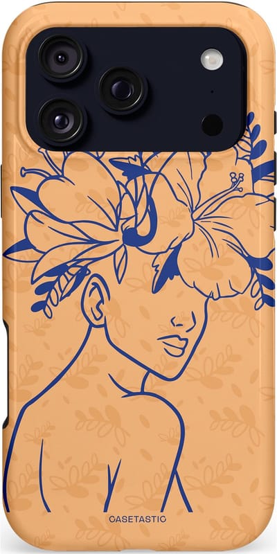 Casetastic hoesje geschikt voor Apple iPhone 17 Pro Max - MagSafe - Dubbellaagse bescherming - Lijn en Bloesem - Fashion Case - Perzik