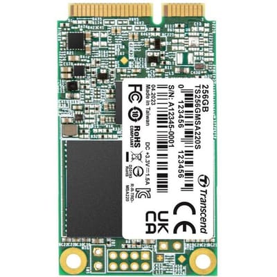 Transcend 220S 256 GB mSATA SSD harde schijf SATA 6 Gb/s Retail TS256GMSA220S
