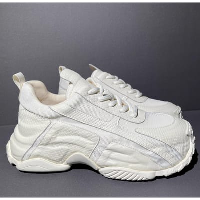 Heren Outdoor Hardlopen Merk Sneakers Mode Comfortabele Wandelschoenen Hoge Kwaliteit Veterschoenen Heren Casual Schoenen Tenis Hombres 39 wit