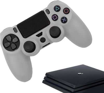 Gadgetpoint - Hoesjes & Skins voor PS4, PlayStation 4 - Performance Gaming Case - Soft Grip Covers - Anti-Slip Controller Accessoires - Wit