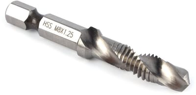 Dailygoods- Tapboor M8 x 1.25 - HSS Boor - Hexagonale Handgreep - Schokbestendig - Roestvrij Staal - Zelfcentrerende Punt