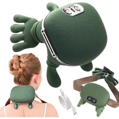Handvingermassageapparaat Draadloos Nek Cervicale Trapezius Knie-massage Massagesjaal Borstelloze motor massageapparaat Draadloze massage - voor thuis, kantoor, reizen