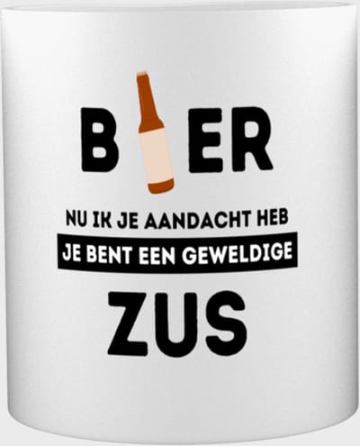 Akyol - bier, nu ik je aandacht heb je bent een geweldige zus Mok met opdruk - zus - de beste zus - verjaardagscadeau - verjaardag - cadeau - cadeautje voor zus - zus artikelen - kado - geschenk - gift - 350 ML inhoud