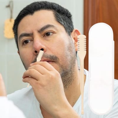 Neus Haar Trimmer - Gezichtsverzorging Tool - Persoonlijke Verzorging - Dubbele Snijder Functie - Lichtgewicht - Zilver