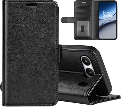 MobyDefend Hoesje - Geschikt voor OnePlus Nord 4 - Wallet Book Case (Sluiting Achterkant) - Zwart