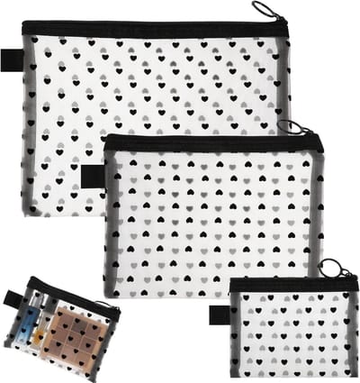 Set van 3 Mini Make-up Tassen, Kleine Cosmetica Tas, Reis Organizer voor Vrouwen, Ideaal voor Make-up en Toilettas