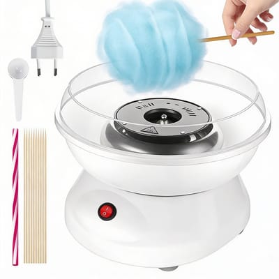 Suikerspin Machine Snel en Eenvoudig Zelf Suikerspin Maken - Cotton Candy Maker Compact Design voor Feestjes en Kinderplezier | Inclusief Maatlepel en Gebruiksvriendelijk voor Thuisgebruik