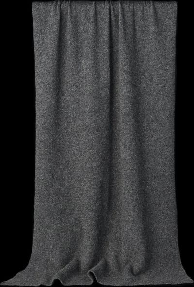 Zachte gebreide merino cashmere sjaal in antraciet grijs melange