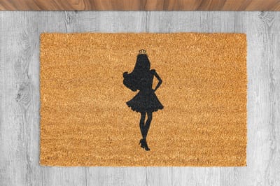 Barbie Princess Deurmat | 60x40 cm | Koninklijke Glamour | Stijlvolle Ingangsmat | Perfect voor Binnenkomst | Trendy & Praktisch | Cadeau voor Meisjes & Barbie Fans | Luxe Home Decor