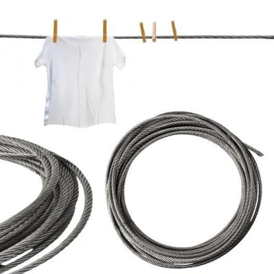 Flexibele Roestvrij Stalen Kabel 10m - Sterke Ophangdraad voor Buiten en Binnen