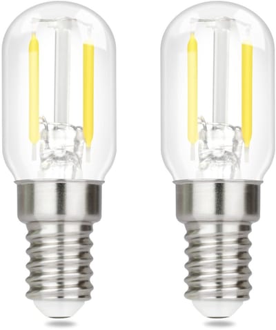 NETTLIFE T22 LED - LED Lampen - E14 Lichtborn - Transparent - Ø 2.2 cm - Filament lamp - 6000K Koel Wit Licht - 2W - Vintage Gloeilamp - 2 Stuks