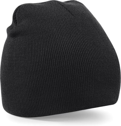 Beechfield Beanie Wintermuts - zwart - warme gebreide muts - volwassenen - 100% polyacryl