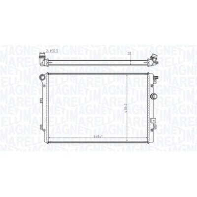 Radiator, motorkoeling MAGNETI MARELLI 350213196800