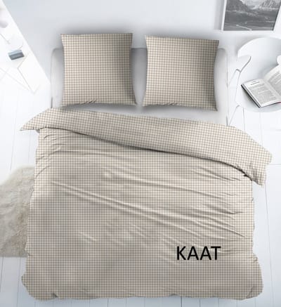 Sleepnight Dekbedovertrek Katoen Kaat - Beige - 270 x 200/220 cm + 2 kussenslopen - [Beige]